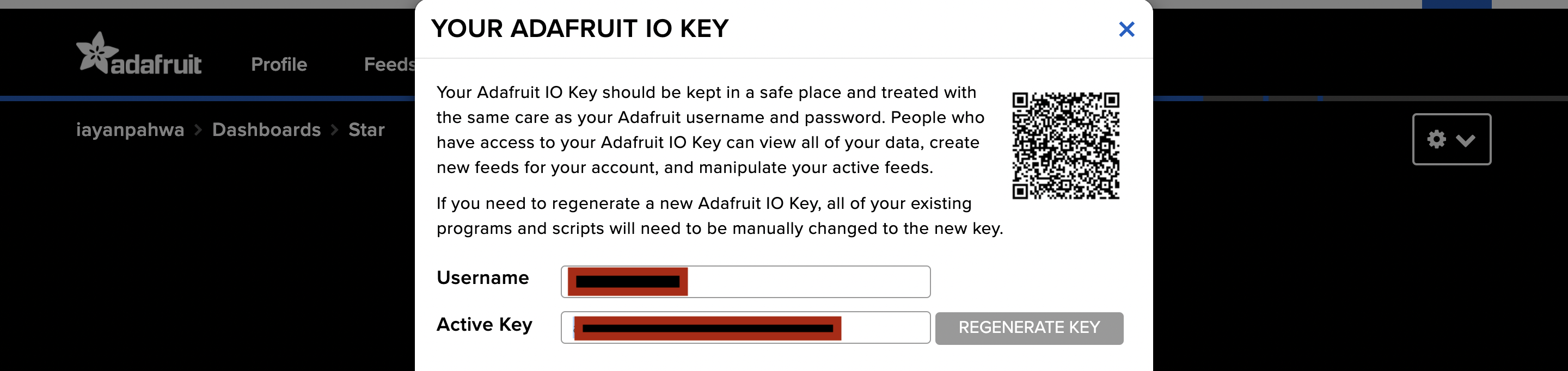 Connect your adafruit key