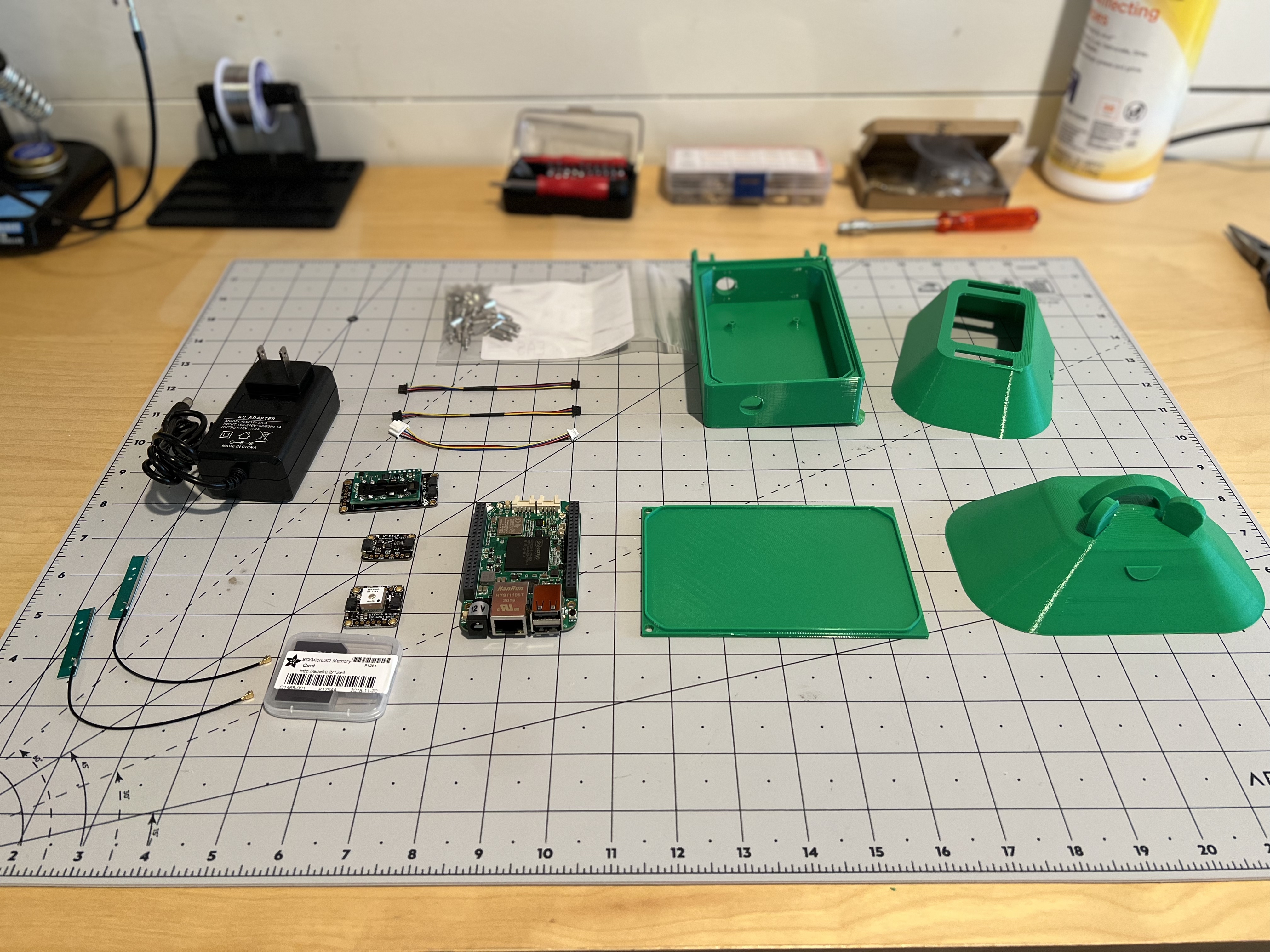 All the parts you need to build a ribbit network sensor