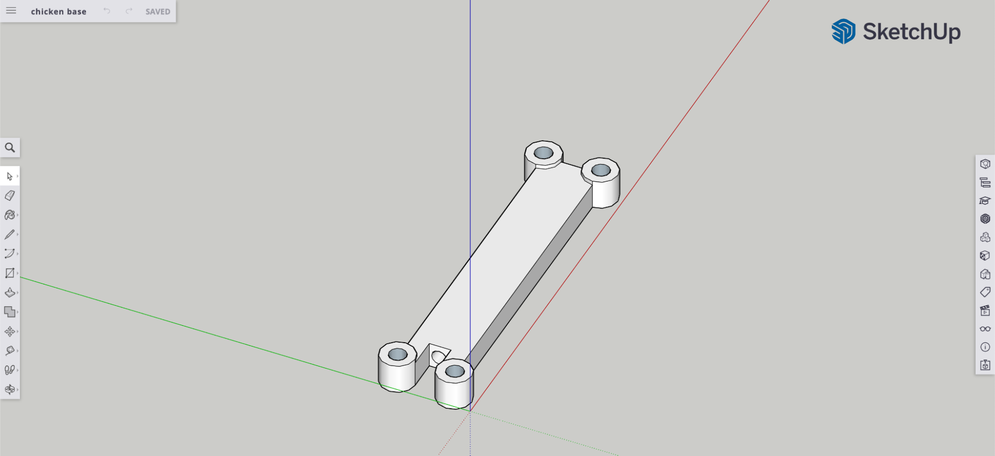 3D rendering of first prototype