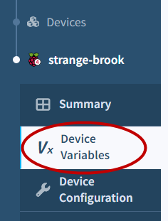 Device variables