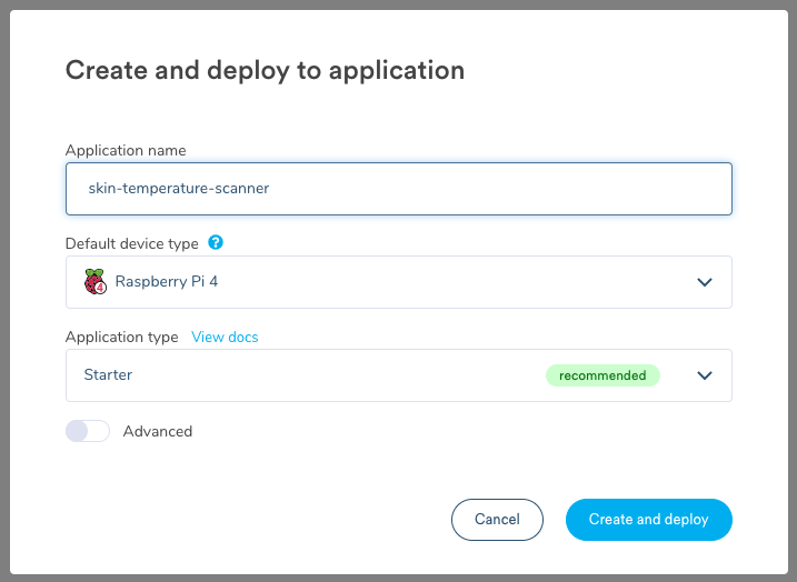 Create your application which will preload the project