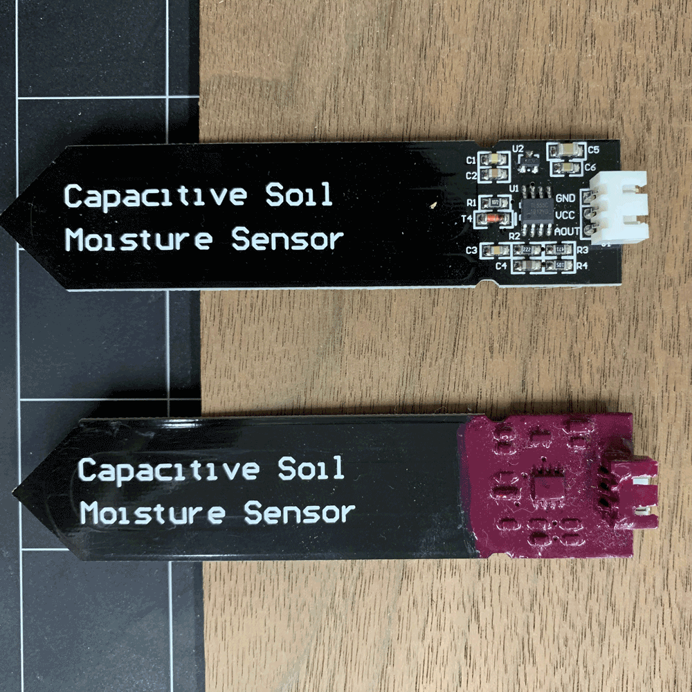 Waterproof electrical components on sensor