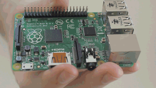 Insert SD card into the Raspberry Pi